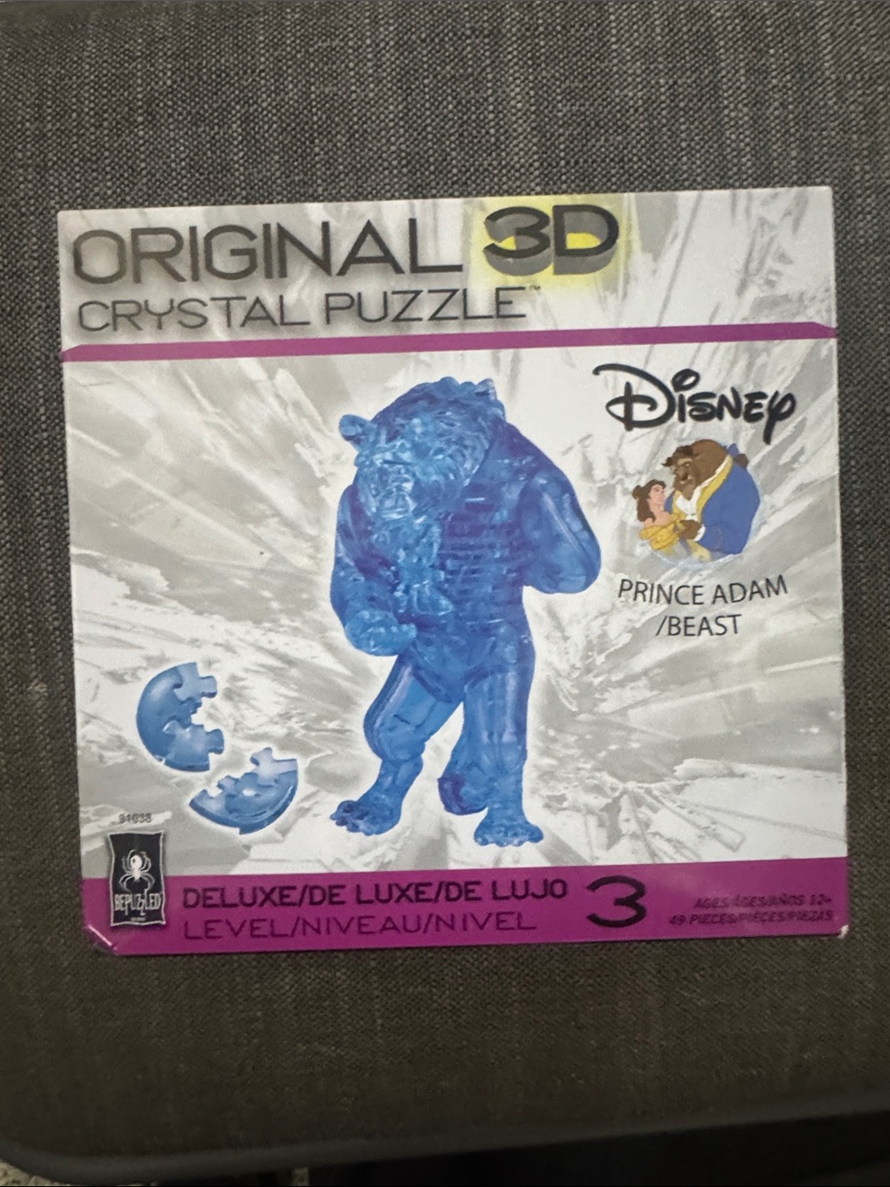 Disney Blue Prince Adam Beast 3D Crystal Puzzle